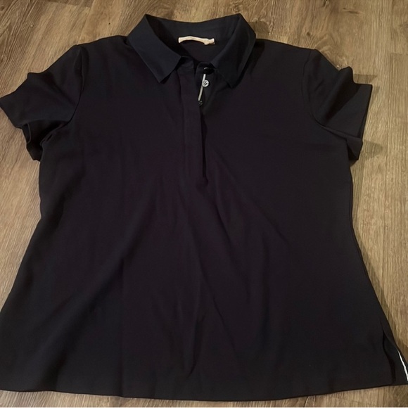 Tory Burch Classic Navy Polo Shirt for Women - Picture 1 of 3